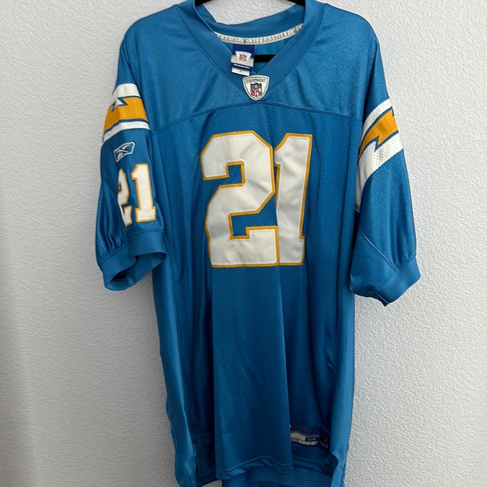 LaDanian Tomlinson San Diego Chargers powder blue jersey Reebok 54